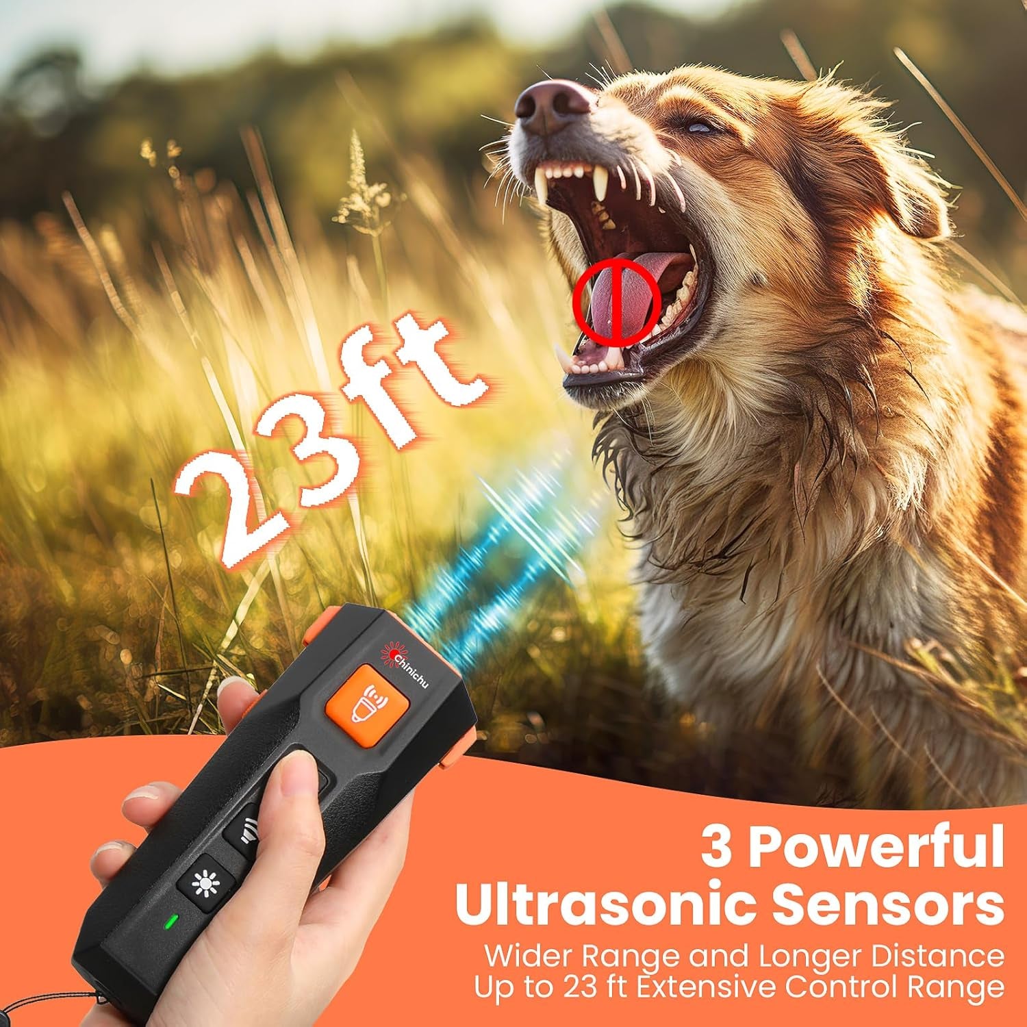 Newest Ultrasonic Dog Trainer Device – Bark Deterrent – Dog Training and Behavior Aids (Black)